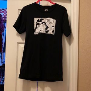 Black comic skate tee